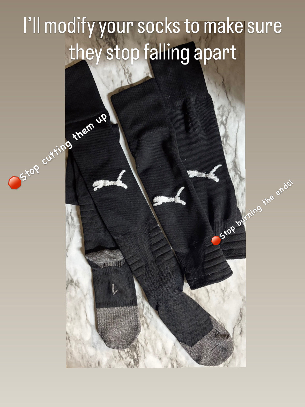 Modified/Custom Game/Practice Socks to Sleeves